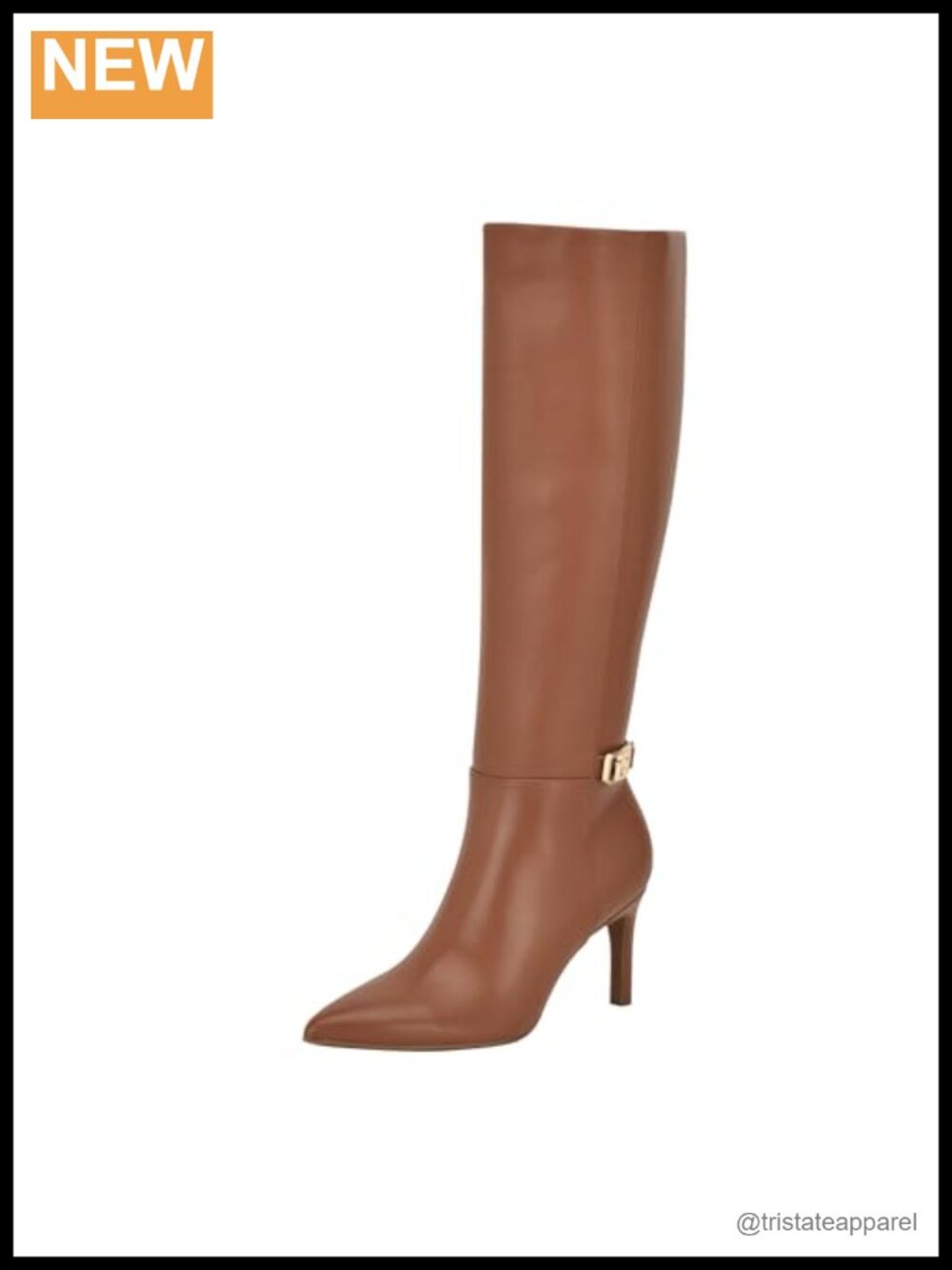 Tommy Hilfiger Women's Knee High Boots Pointy Toe Faux Leather Zipper Closure